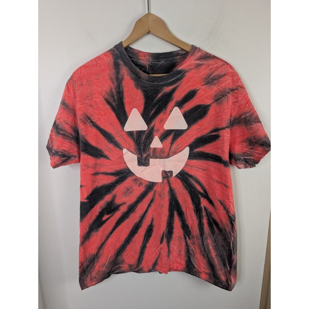 Be Kind Large T-shirt L Orange Black Pumpkin Jack-o'-lantern Halloween Tie Dye